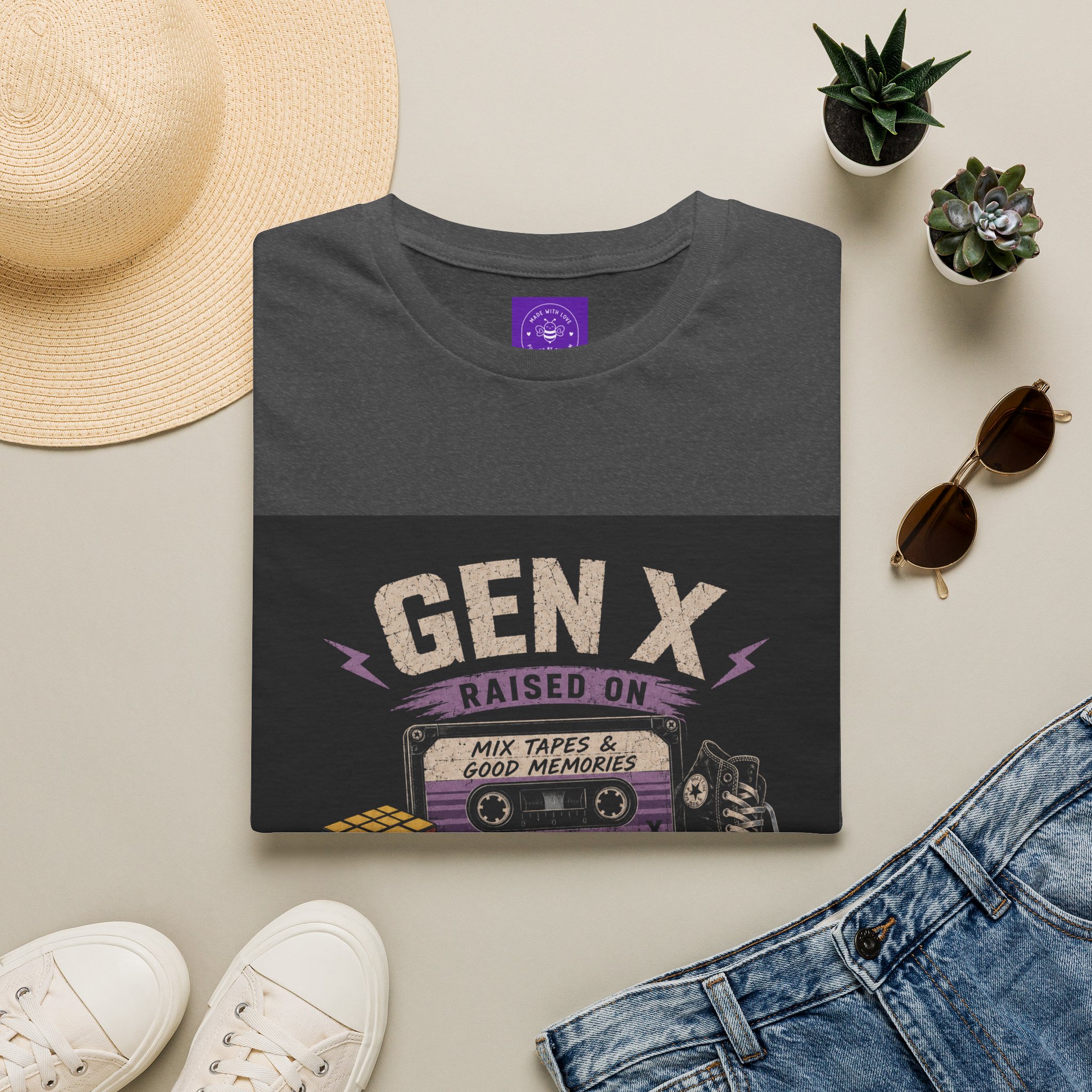 Classic Gen X Raised on Mix Tapes T-Shirt | 80s & 90s Nostalgia 80s - Image 25