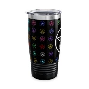 20oz Pentagram Tumbler — Rainbow Witchcraft Travel Mug