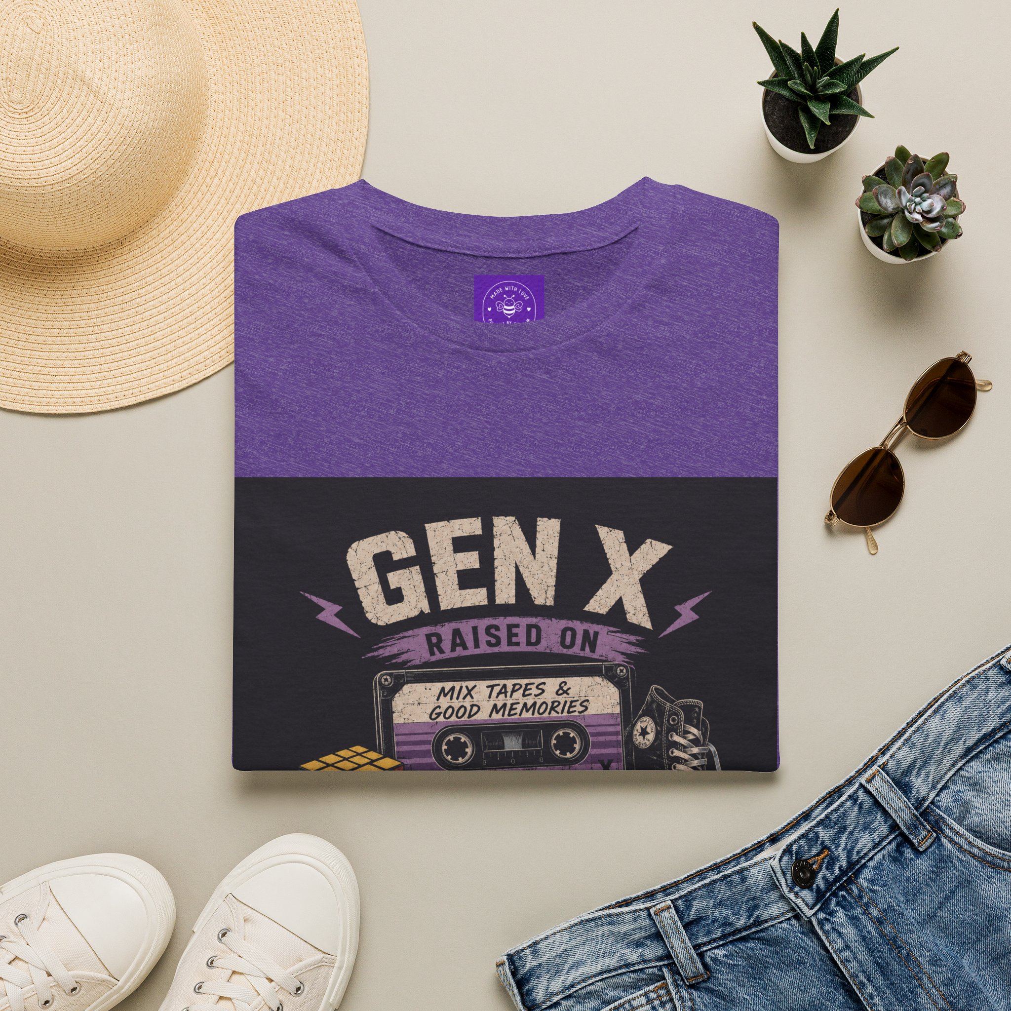 Classic Gen X Raised on Mix Tapes T-Shirt | 80s & 90s Nostalgia 80s - Image 33