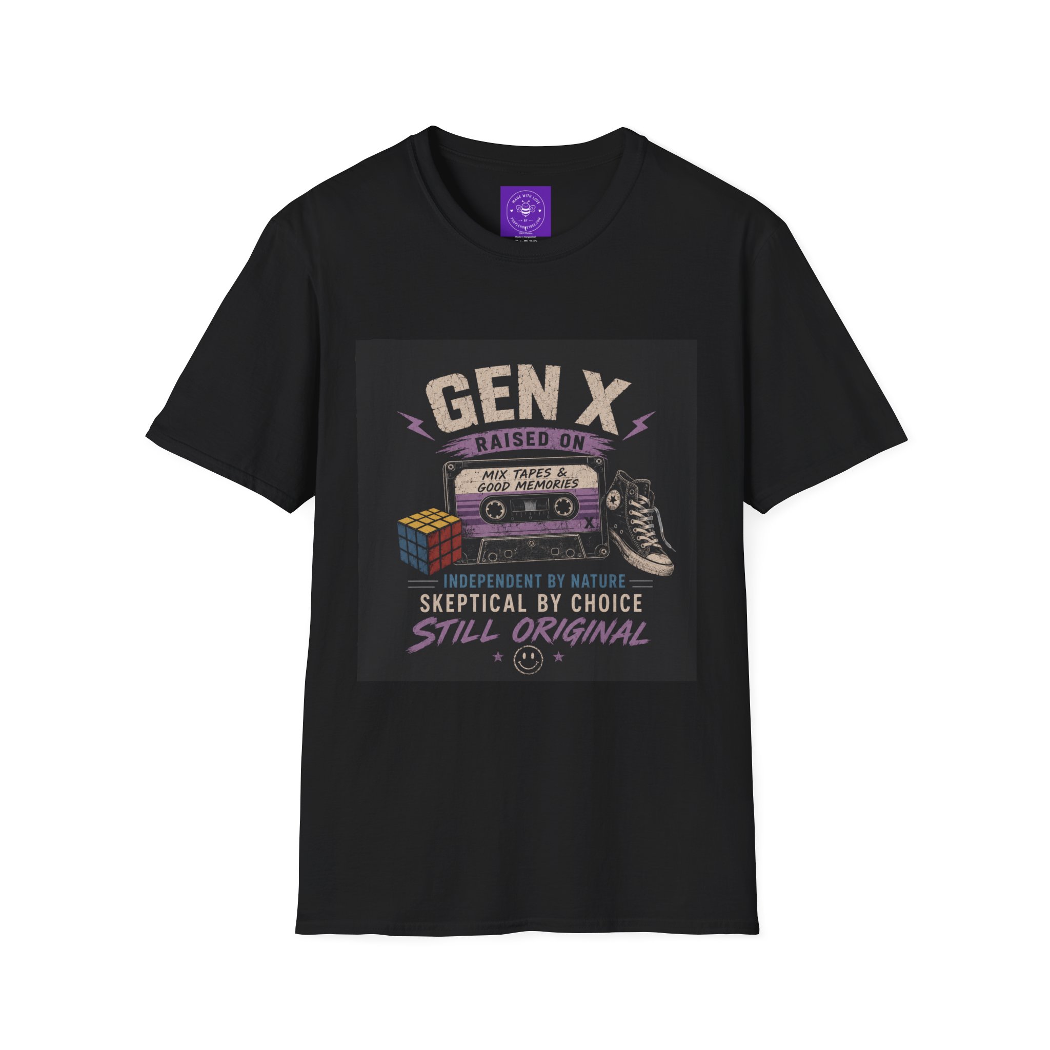 Classic Gen X Raised on Mix Tapes T-Shirt | 80s & 90s Nostalgia 80s - Image 7