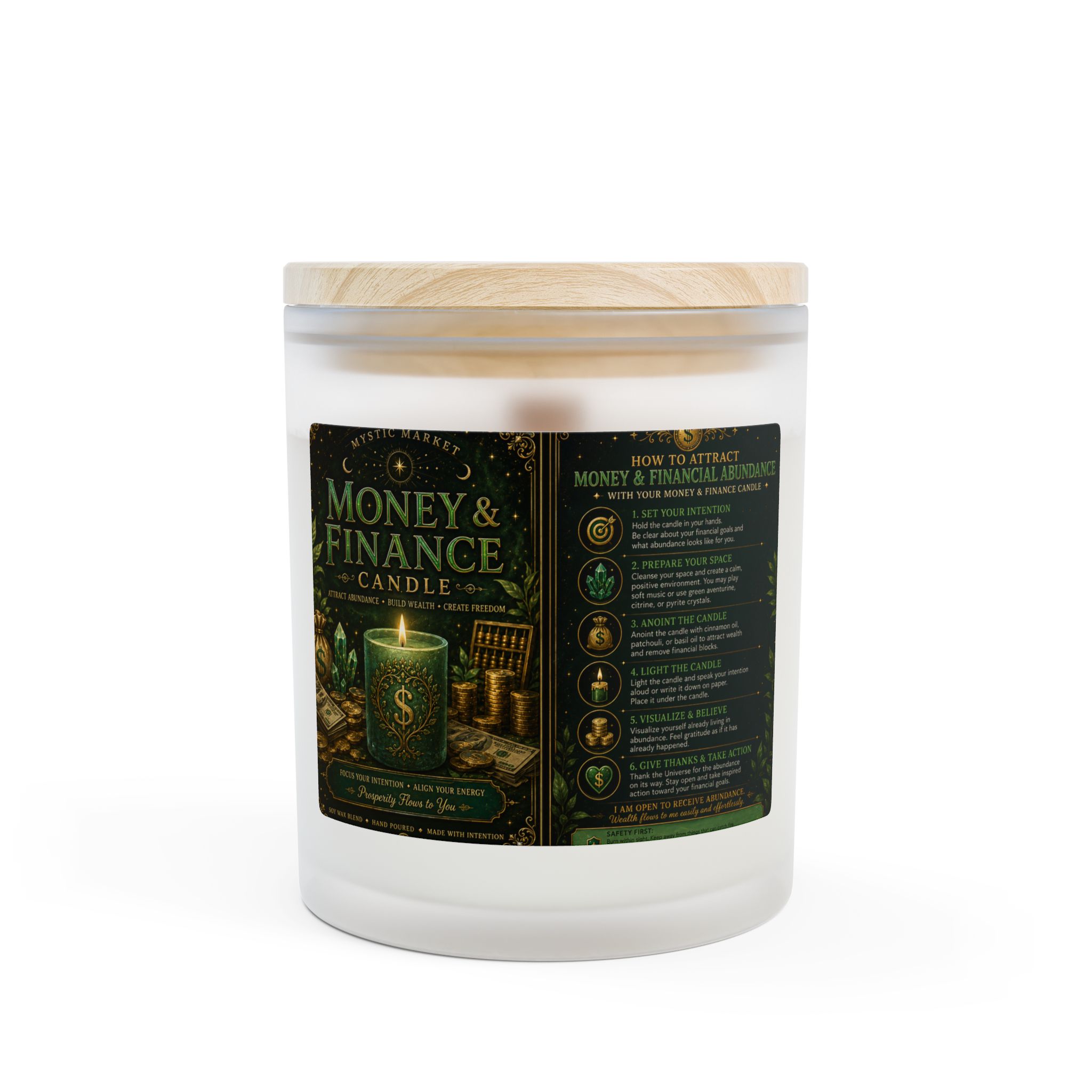 Money Finance Candle Wealth and Prosperity Aromatherapy Candle