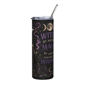 Witch Magic Tumbler Witch by Nature Magic by Choice celestial stainless steel travel cup