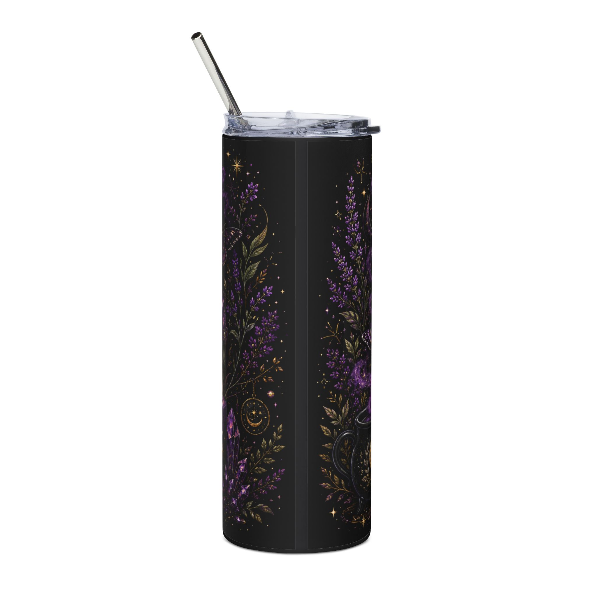 Stay Wild Moon Child Tumbler – Purple Moon Magic 20oz Stainless Steel Travel Cup - Image 3