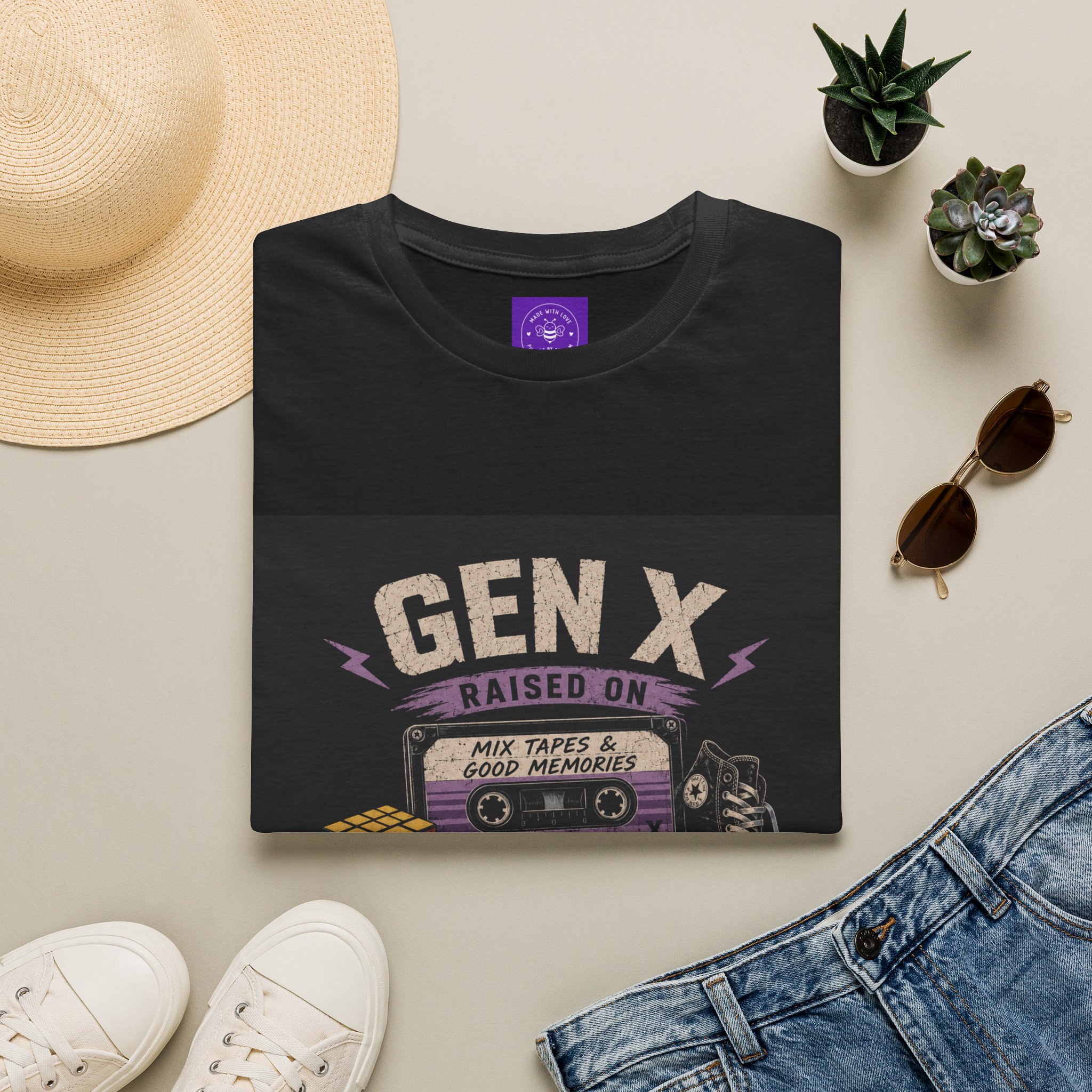 Classic Gen X Raised on Mix Tapes T-Shirt | 80s & 90s Nostalgia 80s - Image 5