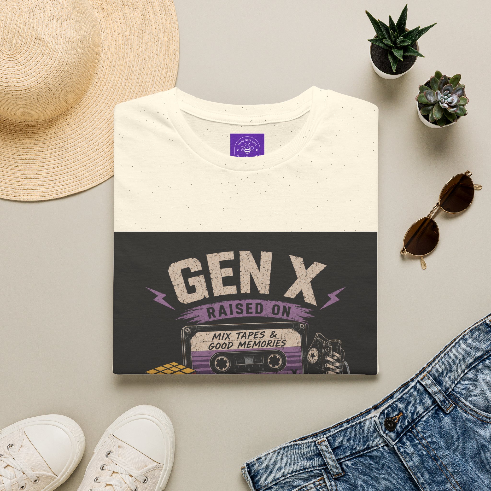 Classic Gen X Raised on Mix Tapes T-Shirt | 80s & 90s Nostalgia 80s - Image 13
