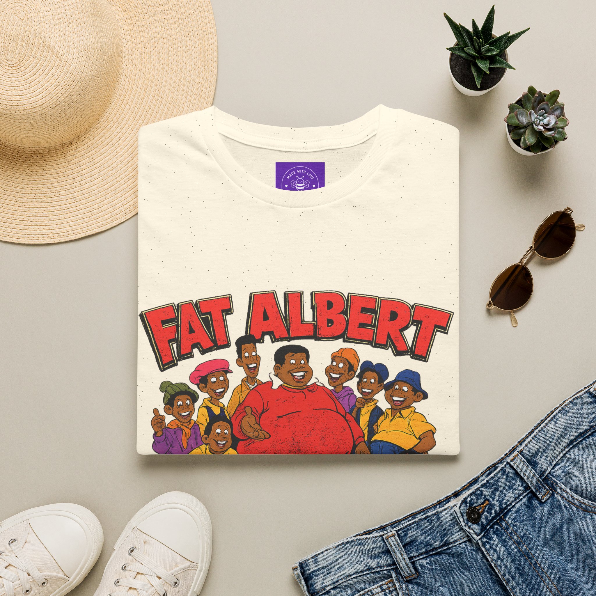 Fat Albert Vintage Cartoon T-Shirt retro graphic tee for Gen X fans and cartoon lovers.