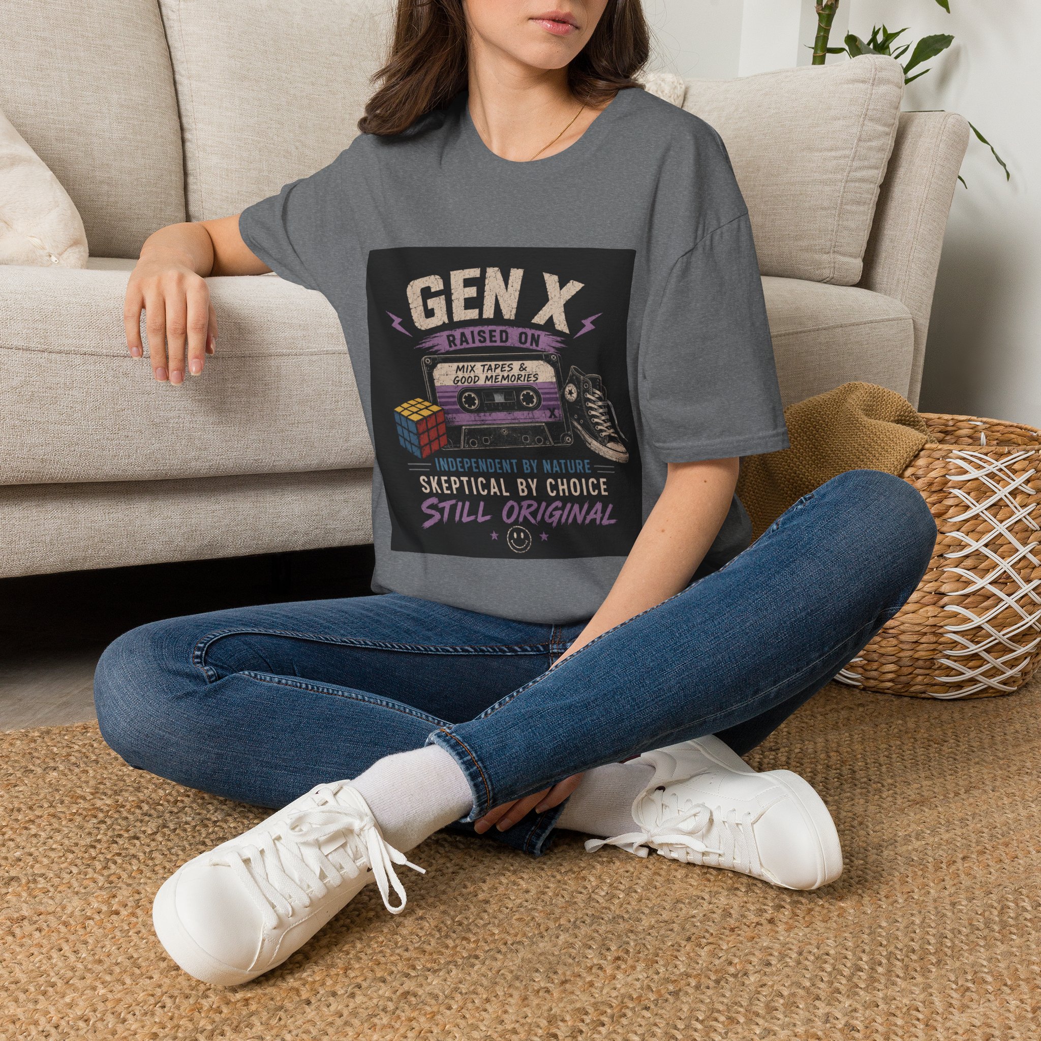 Classic Gen X Raised on Mix Tapes T-Shirt | 80s & 90s Nostalgia 80s - Image 18