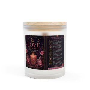 Love Magic Candle Frosted Glass Manifestation Candle for Love and Attraction