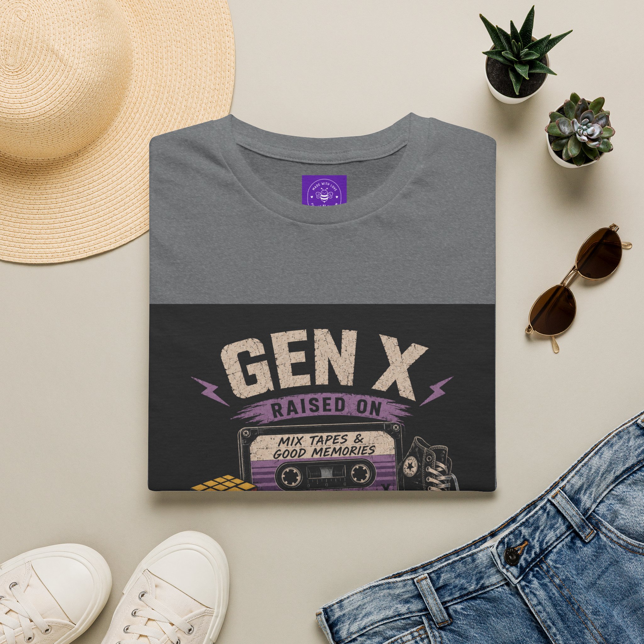 Classic Gen X Raised on Mix Tapes T-Shirt | 80s & 90s Nostalgia 80s - Image 17