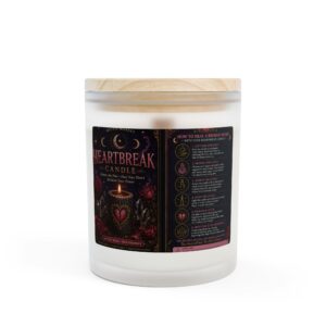 Heartbreak Candle frosted glass aromatherapy candle for healing and self care