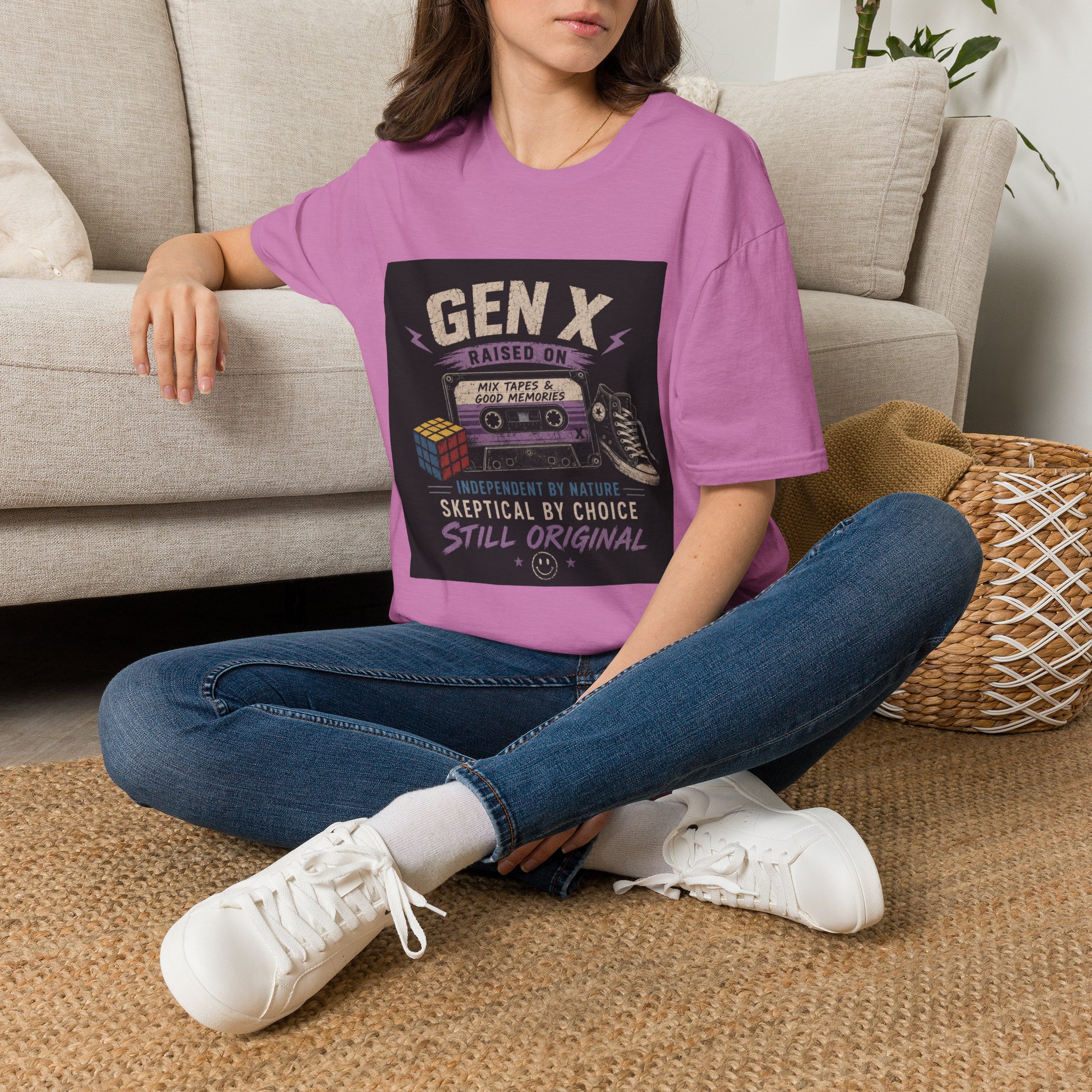Classic Gen X Raised on Mix Tapes T-Shirt | 80s & 90s Nostalgia 80s - Image 38