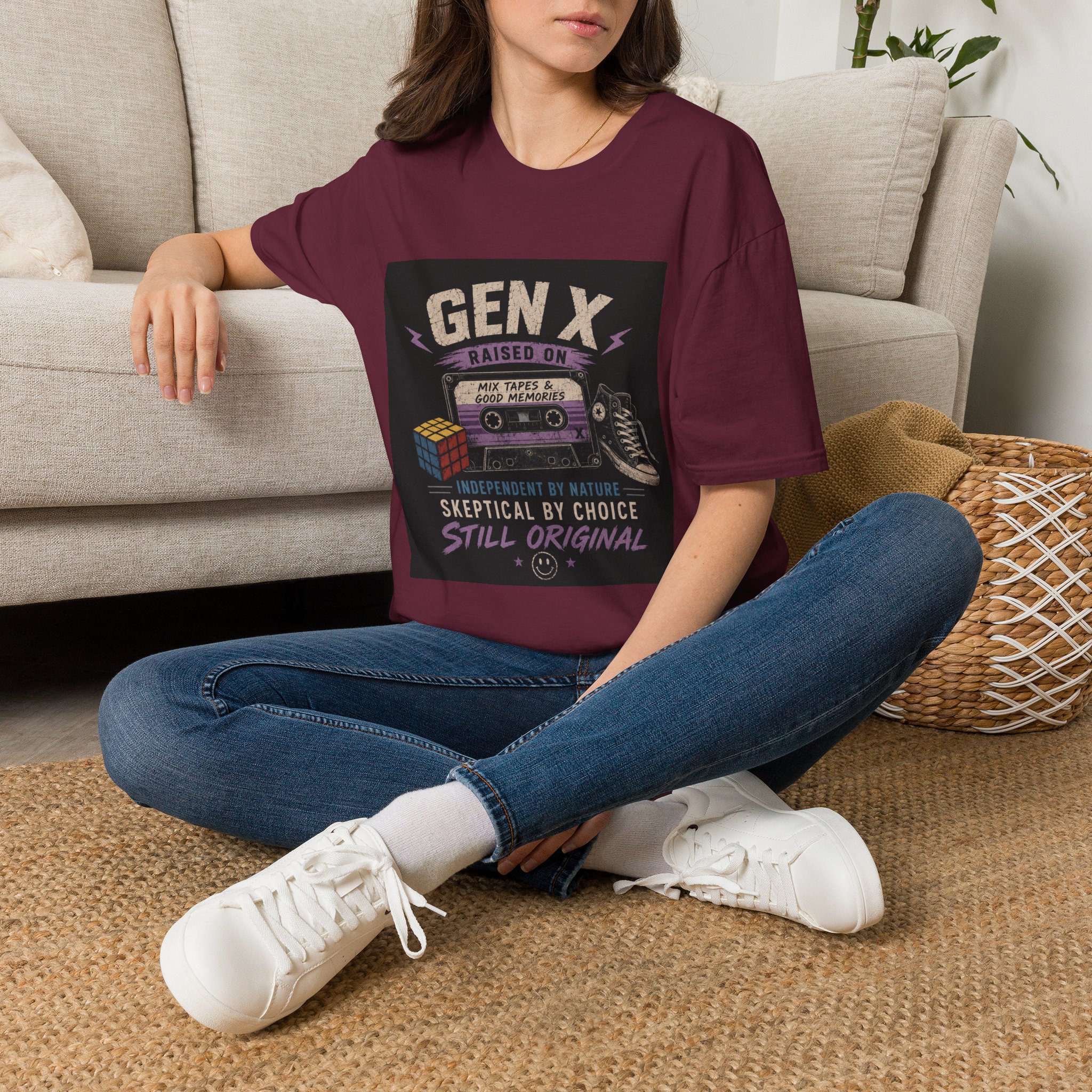 Classic Gen X Raised on Mix Tapes T-Shirt | 80s & 90s Nostalgia 80s - Image 10