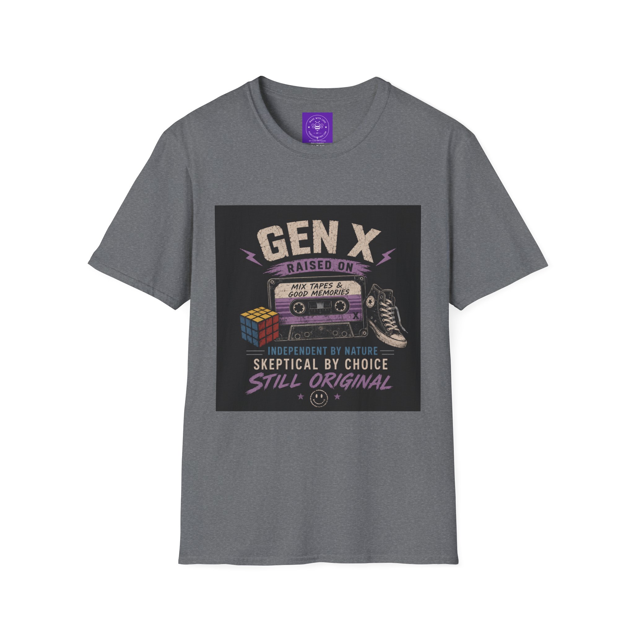Classic Gen X Raised on Mix Tapes T-Shirt | 80s & 90s Nostalgia 80s - Image 19